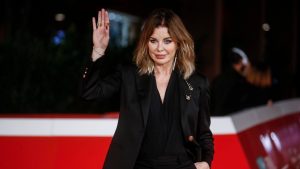 Alba Parietti posa al Festival Internazionale del Film