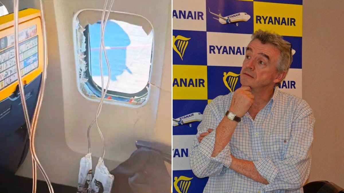 Finestrino rotto sul volo Ryanair, O’Leary: “Un oggetto ha colpito il motore