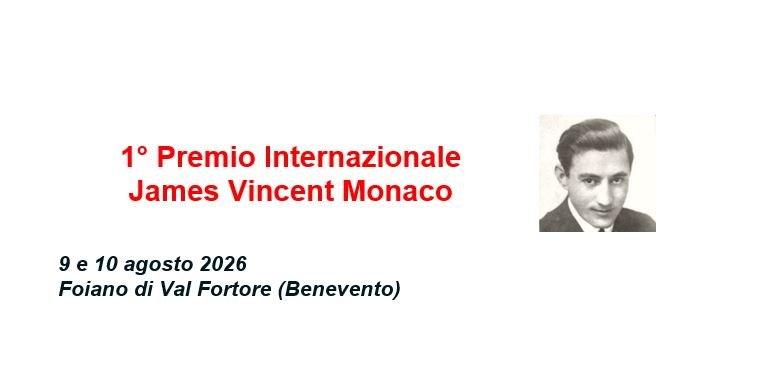 Foiano celebra James Vincent Monaco con il Premio Internazionale e un concerto speciale
