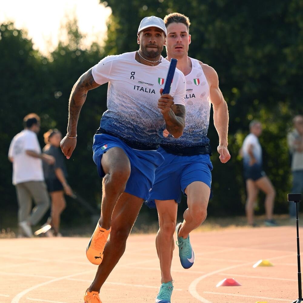 Marcell Jacobs e la squadra azzurra al lavoro per gli Europei di Birmingham
